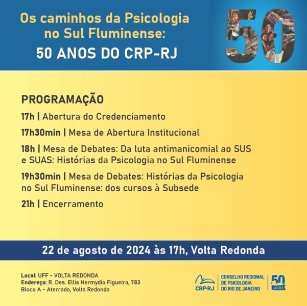 os-caminhos-da-psicologia-no-sul-fluminense-50-anos-do-crp-rj-confira-a-programacao-do-evento-que-sera-realizado-em-volta-redonda-no-dia-22-de-agosto