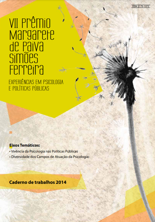 Caderno de trabalhos do VI Prêmio Margarete de Paiva Simões – Experiências em Psicologia e Políticas Públicas